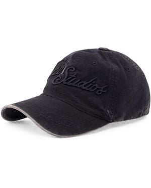 Acne Studios Logo-Embroidered Cap - Blue