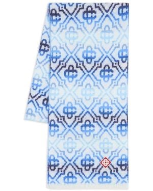 CASABLANCA Space Dye Monogram Scarf - Blue