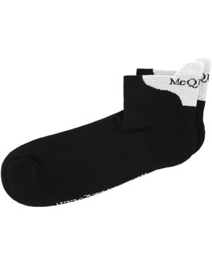 McQueen Signature Knit Socks - Black