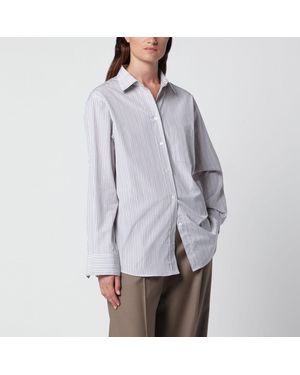 Rohe Striped Cotton Shirt - Gray