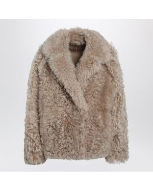 Blancha Short Hazelnut Fur Jacket - Brown