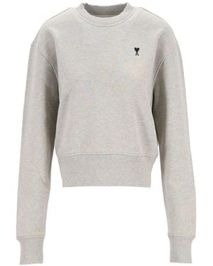 Ami Paris Ami De Coeur Cotton Sweatshirt - White