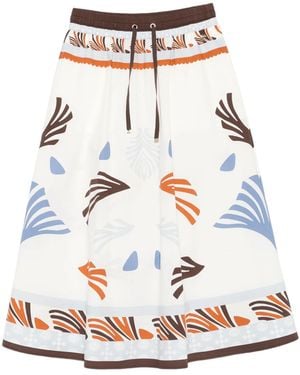 Herno Cotton Polyester Skirt - White