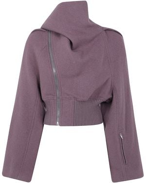 Rick Owens "Scarf Flight" Bomber Jacket - Purple