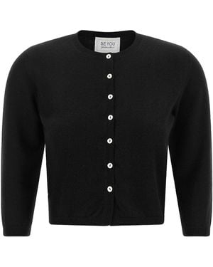 Be You Crew-Neck Cardigan - Black
