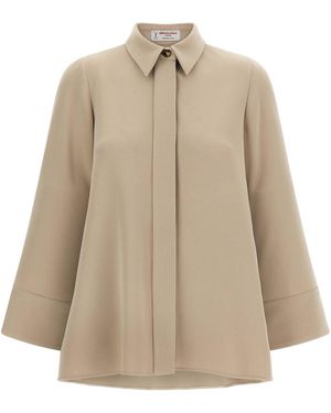 Alberto Biani 3/4 Sleeve Shirt - Natural
