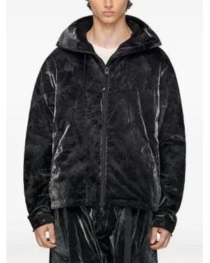 Y-3 Windbreaker With Mottled Pattern - Black