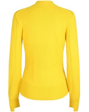 McQueen Corset Stitched Sweater - Yellow