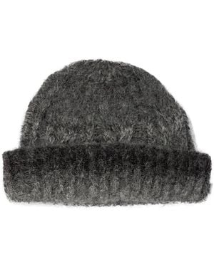 NN07 Cable Knit Alpaca Beanie - Gray