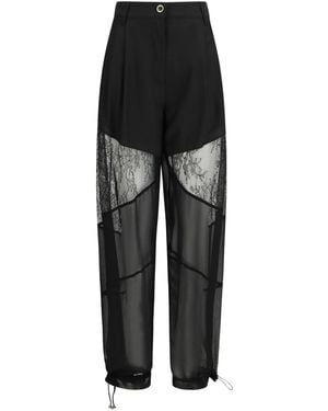 Pinko Pants Nacy Lace Inserts - Black