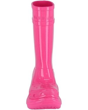 Balenciaga X Crocs Patent Boots - Pink