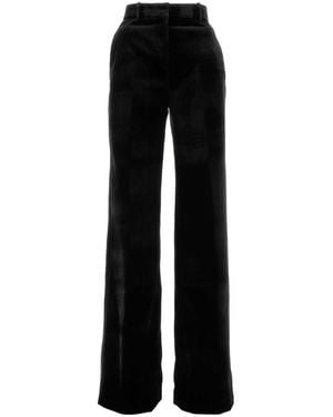 Ermanno Scervino Velvet Palazzo Pant Textile - Black