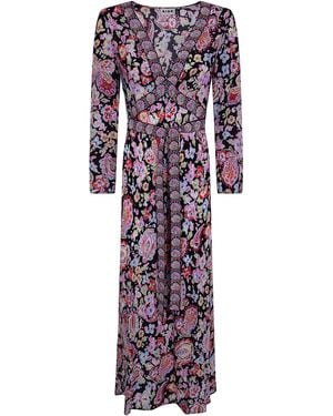 RIXO London 'Tania' Dress Cara Floral - Purple