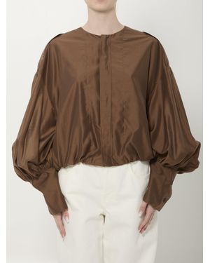 THE LATEST Diana Crewneck Blouse - Brown