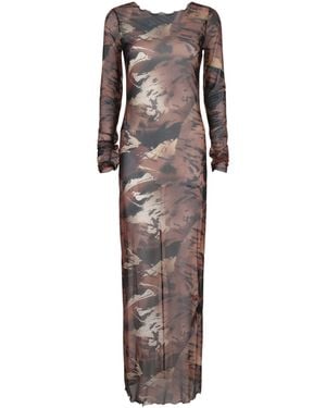 Heron Preston Camo Mesh Dress - Multicolor