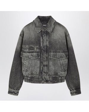 Versace Denim Blouson Jacket - Gray