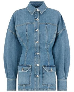 The Attico Denim Mini Dress - Blue