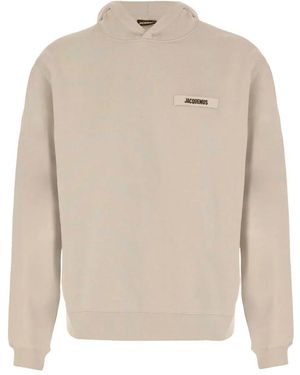 Jacquemus "Le Hoodie Gros Grain" Hoodie Sweatshirt - Natural