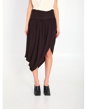 Alaïa Twisted Midi Skirt - Black