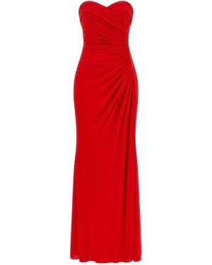 Elie Saab Draped Dress - Red
