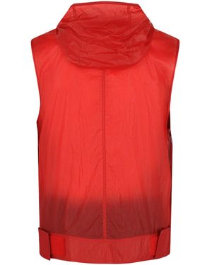 Ferragamo Hooded Windbreaker Vest - Red