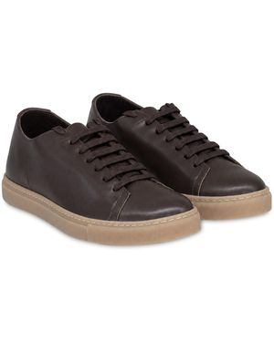 Slowear Low-Top Leather Sneakers - Black