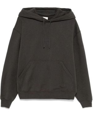 Saint Laurent Hoodie With Embroidered Logo - Gray