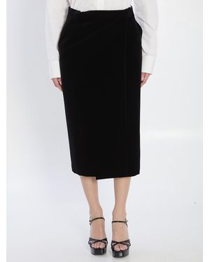 Saint Laurent Wrap Skirt - Black