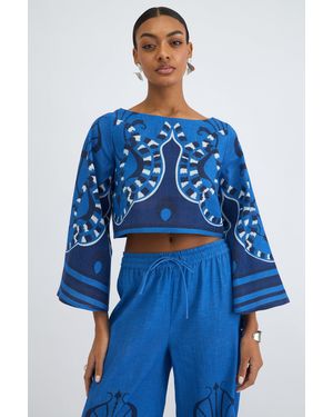Beyond By Vera 1059 Hudson Top - Blue