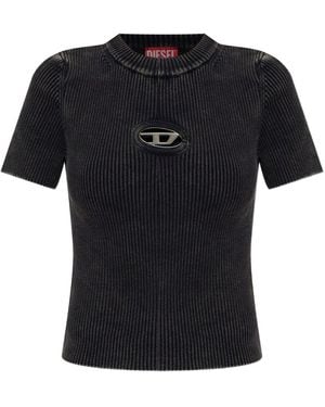 DIESEL Logo Cotton T-Shirt - Black