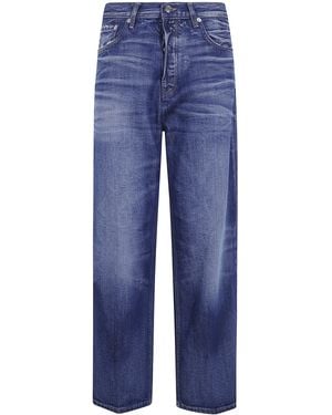 Haikure "Betty Norm Core" Cropped Loose Jeans - Blue