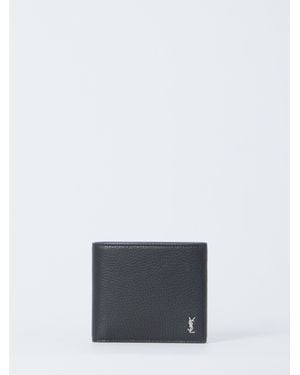 Saint Laurent Tiny Cassandre East/West Bifold Wallet - White