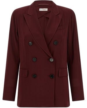 Alberto Biani Double-Breasted Blazer - Purple