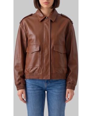 Arma Dark Copper Astra Bomber Jacket - Brown