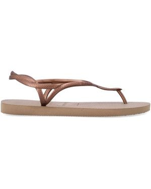 Havaianas Luna Braided Ankle Sandals - Metallic