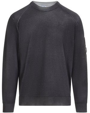 C.P. Company Re Merino Wool Re-Colour Crewneck - Blue