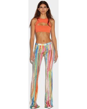 DSquared² Striped Flared Pants - Orange
