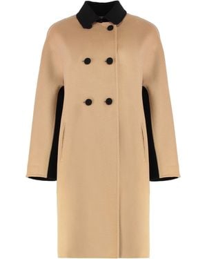 Sartoria Latorre Double-Breasted Coat - Natural