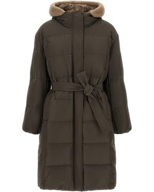 Brunello Cucinelli Boudin Quilted Down Jacket - Gray