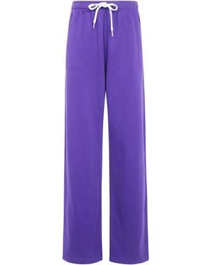 Polo Ralph Lauren Knit Open Bottom Sweatpants - Purple
