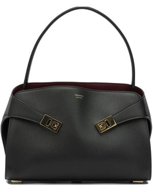 Ferragamo Hug Medium Clutch - Black