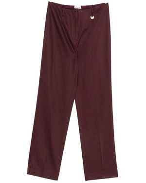 Burberry Straight Pants Wallis Wool - Purple