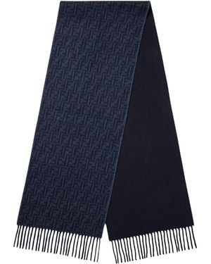 Fendi Ff Jacquard Double-Face Scarf - Blue