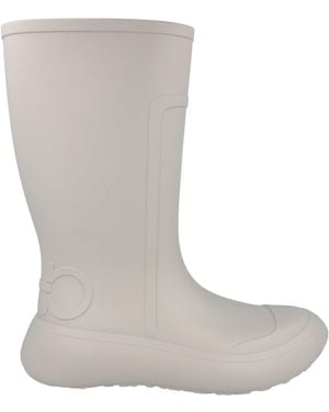 Ferragamo Gancini-Detail Rain Boots - Gray