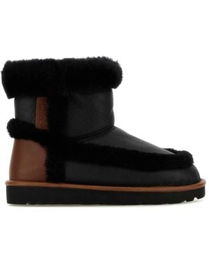 Chloé Dolcie Darkness Shearling Sneakers - Black
