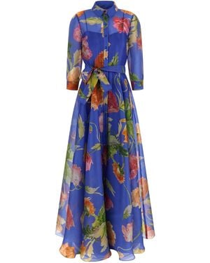 Carolina Herrera Trench Coat Dress Dresses - Blue