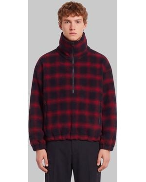 Balenciaga Half-Zip High-Neck Jacket - Red