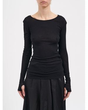Isabel Benenato Ribbed Jersey Sweater - Black