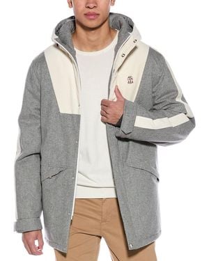 Brunello Cucinelli Light Hooded Jacket - Gray