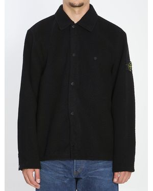 Stone Island Wool Overshirt - Black